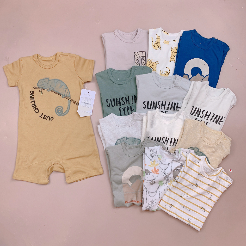 Bảng màu 1 - Body đùi cotton Minene nhiều mẫu Bé Trai size 6 - 18m