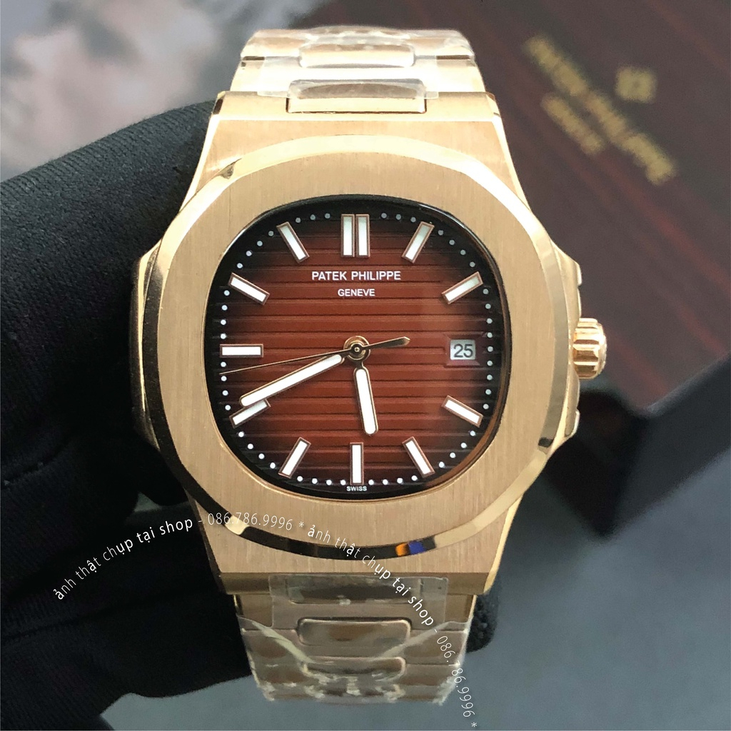 Đồng Hồ Nam PT GENEVE Viền Trơn Máy Cơ Automatic, 41mm Chống Nước 5ATM