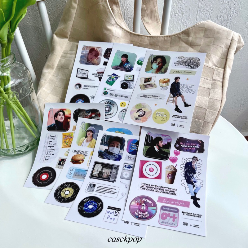 Sticker bế viền thiết kế nhóm nhạc BTS