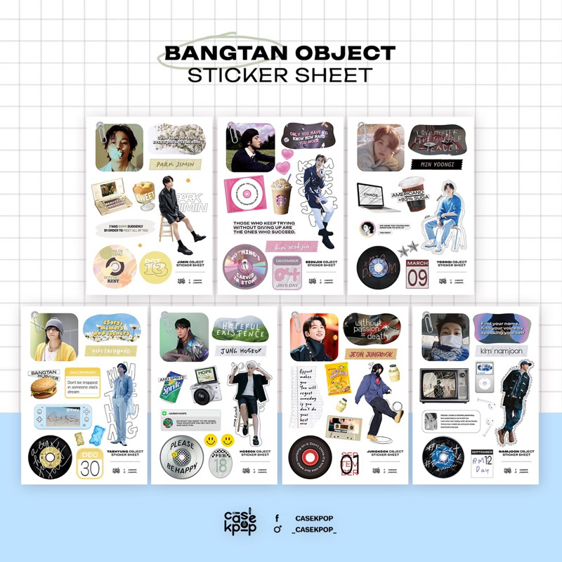 Sticker bế viền thiết kế nhóm nhạc BTS