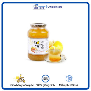 Mật ong chanh đào, mật ong sâm, mật ong gừng chính hãng hàn quốc hũ 1kg - viko home