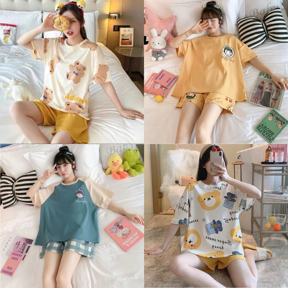 Bộ đồ ngủ nữ, bộ mặc nhà cộc tay quần dài xuông rộng mát lạnh chất vải rayon tự nhiên thoáng mát nhiều màu mã BD0262