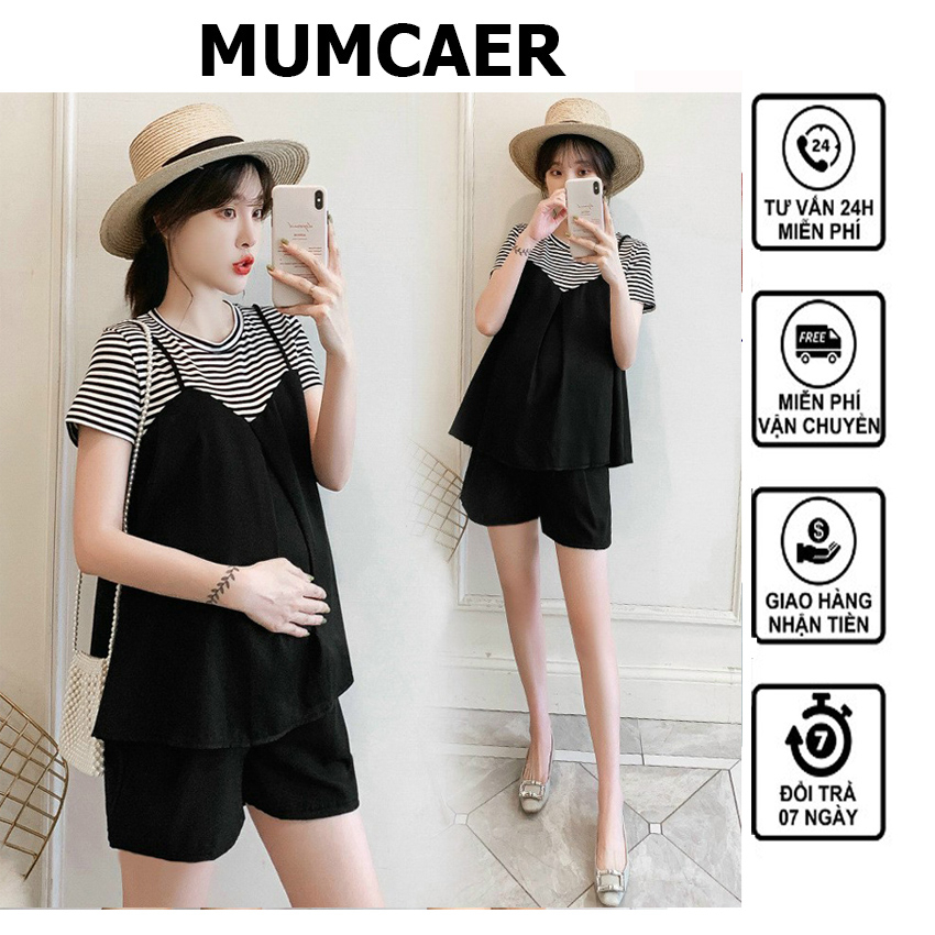Bộ bầu giả yếm cho mẹ bầu mặc đi chơi đi biển cực xinh