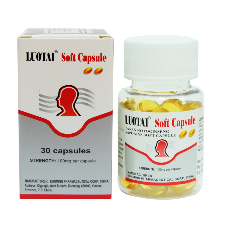 Loutai 100Mg giảm đột quỵ, rối loạn tiền đình, đau đầu hộp 30 viên nang mềm