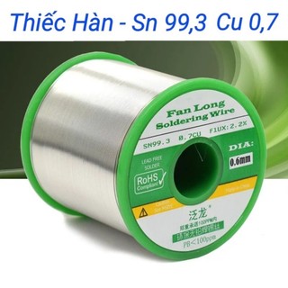 Thiếc hàn không chì sn 99,3% - cu 0,7%. bán lẻ 10m và 20m, dây 0,6mm
