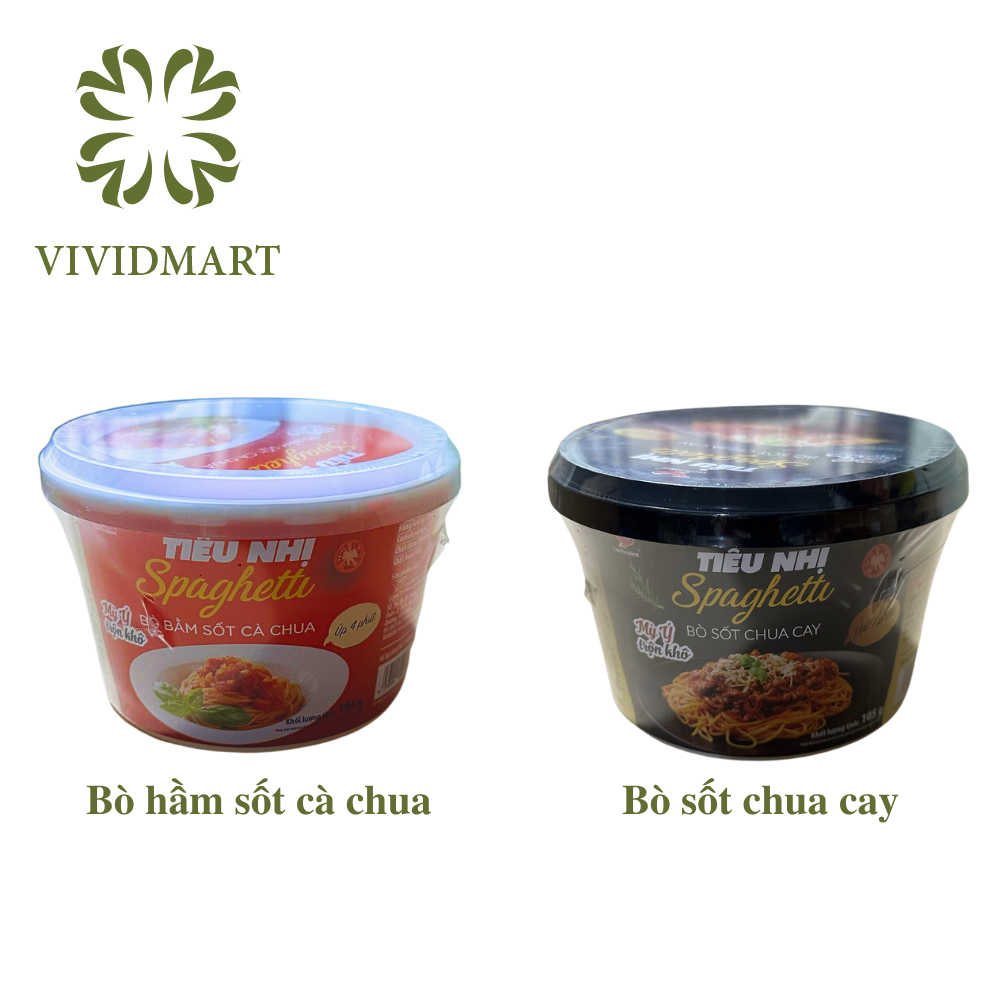- UNI PRESIDENT - Mì Tiểu Nhị tô Spaghetti 2 vị: Bò sốt chua cay  và Bò hầm sốt cà chua