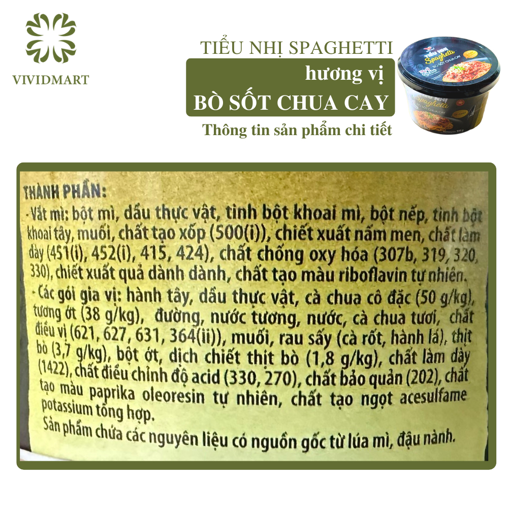- UNI PRESIDENT - Mì Tiểu Nhị tô Spaghetti 2 vị: Bò sốt chua cay  và Bò hầm sốt cà chua