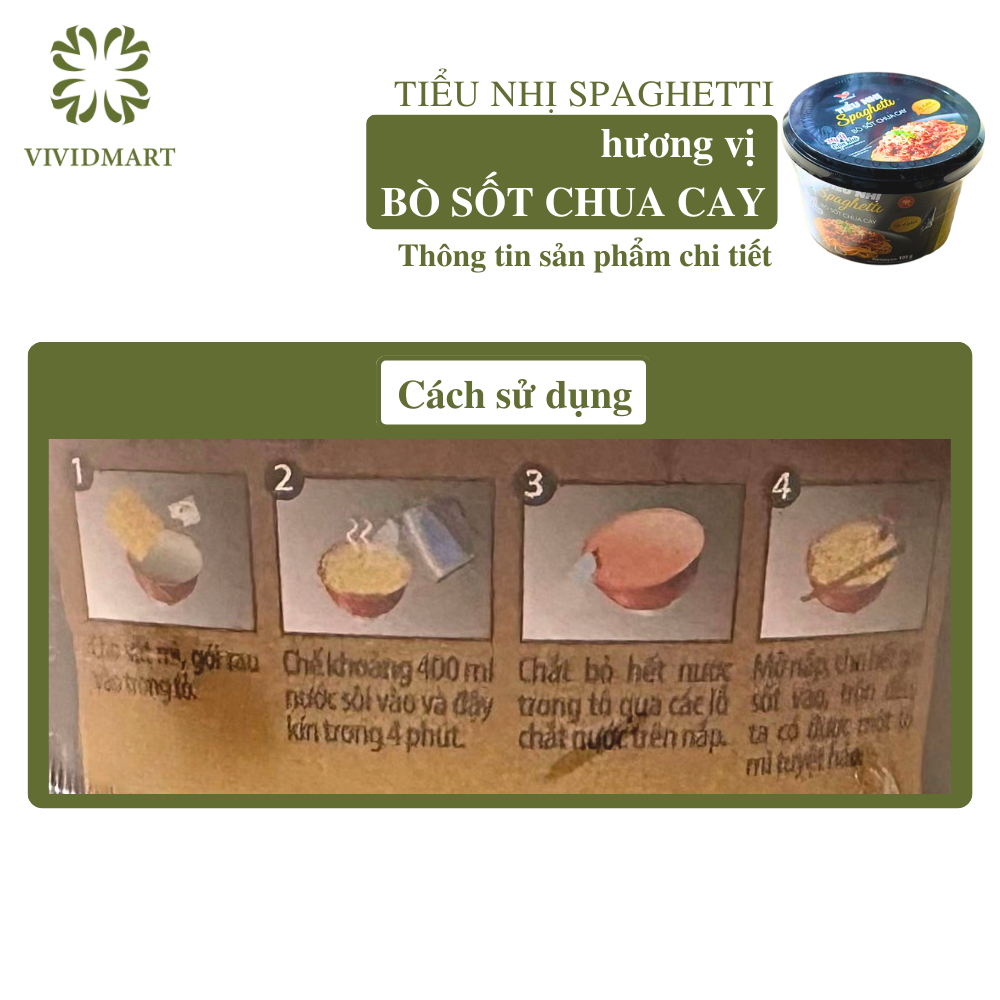 - UNI PRESIDENT - Mì Tiểu Nhị tô Spaghetti 2 vị: Bò sốt chua cay  và Bò hầm sốt cà chua