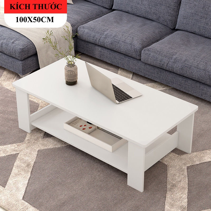 Bàn Trà Sofa Phòng Khách 2 Tầng NANA Chân Gỗ Tự Nhiên Thiết Kế Phong Cách Hiện Đại - BT06 | BigBuy360 - bigbuy360.vn