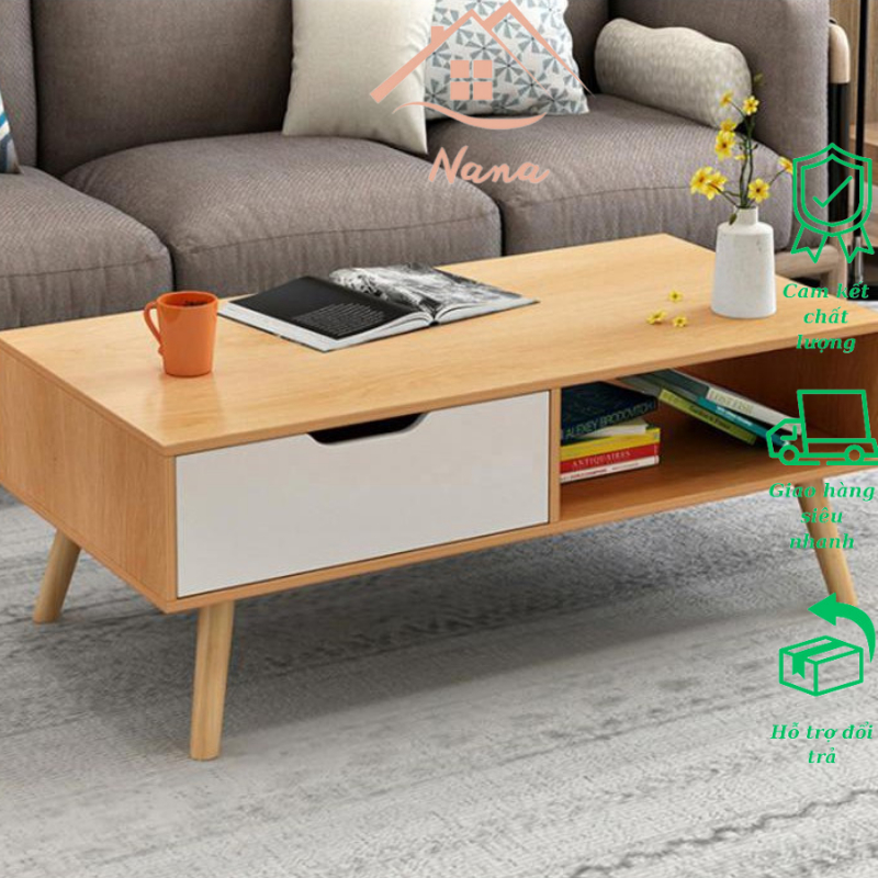 BÀN Trà Gỗ Có Ngăn Kéo NANA (BT08) - Rất Thuận Tiện Để Phòng Khách Của Mọi GĐ