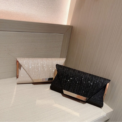 Túi Xách Nữ Clutch Cầm Tay Tiểu Thư Sang Chảnh Đi Dự Tiệc Cưới Kim Sa Đính Đá Lấp Lánh Đẹp