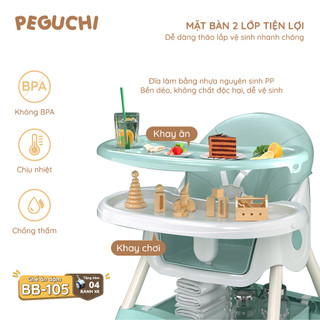 Ghế Ăn Dặm Peguchi Hỗ Trợ Tập Ăn Cho Bé Phiên Bản Nâng Cấp 2021