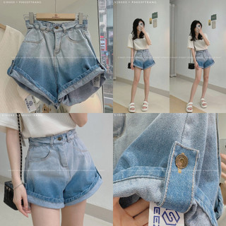 Quần short jeans gập gấu nhún eo form vừa mã 9003