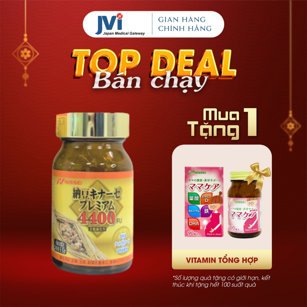 Nattokinase Nhật Bản - Viên Uống Phòng Ngừa Đột Quỵ Nattokinase Premium 4400FU