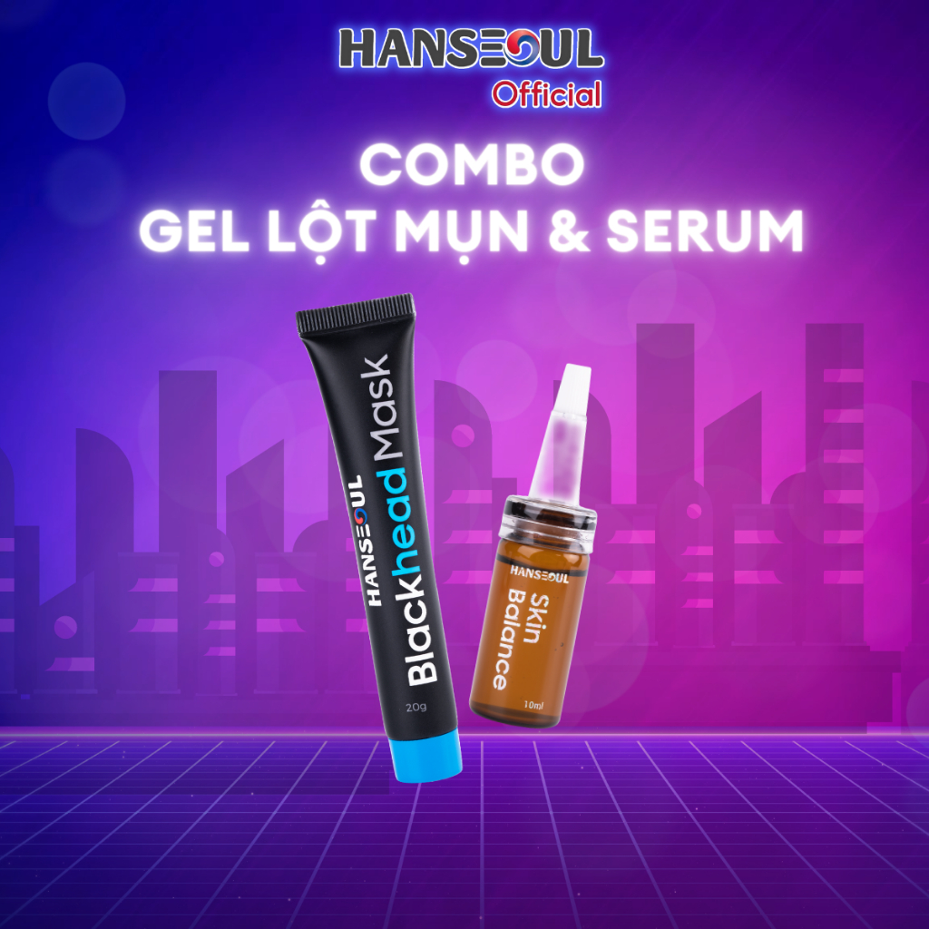 Combo mặt nạ lột mụn Blackhead Mask & serum se khít lỗ chân lông Skin Balankce chuẩn y khoa chính hãng Hanseoul