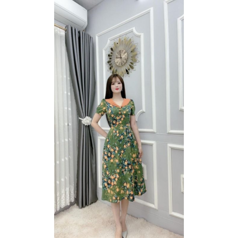 Đầm hoa cổ bèo 159k