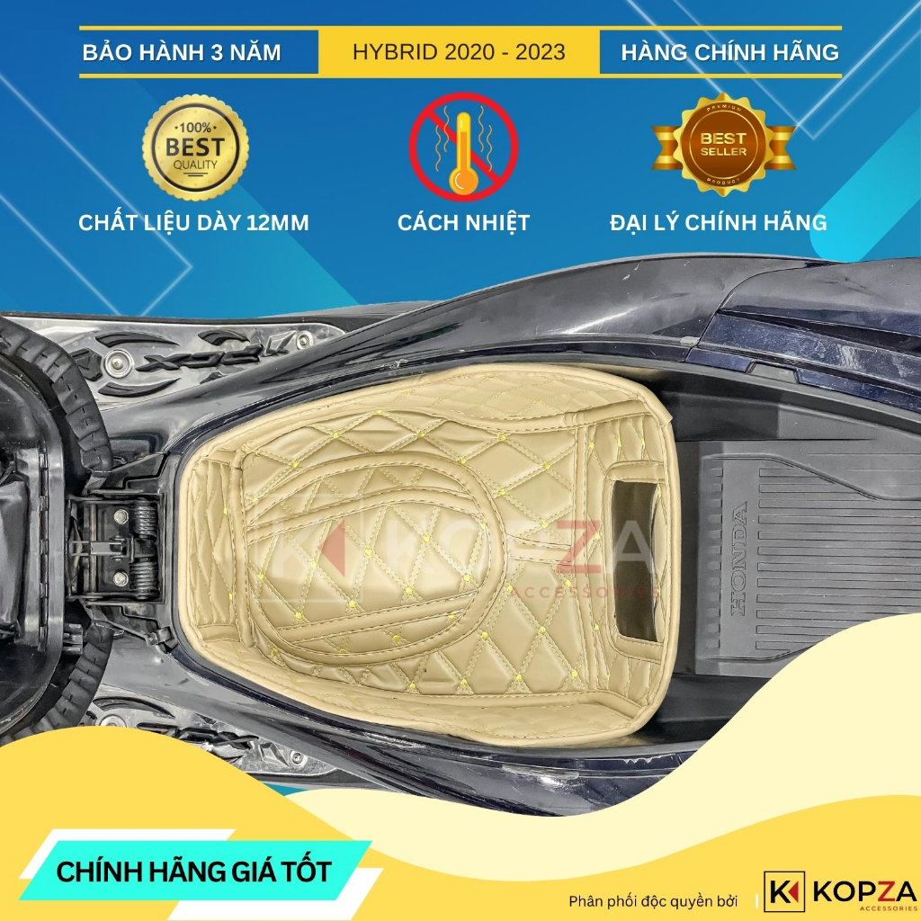 Thảm Lót Cốp Xe Máy Da 5D KOPZA xe Honda PCX/ Lead/ Vario/ Click/ ADV/ Future/ Freeway chống sốc, chống thấm nước, tránh