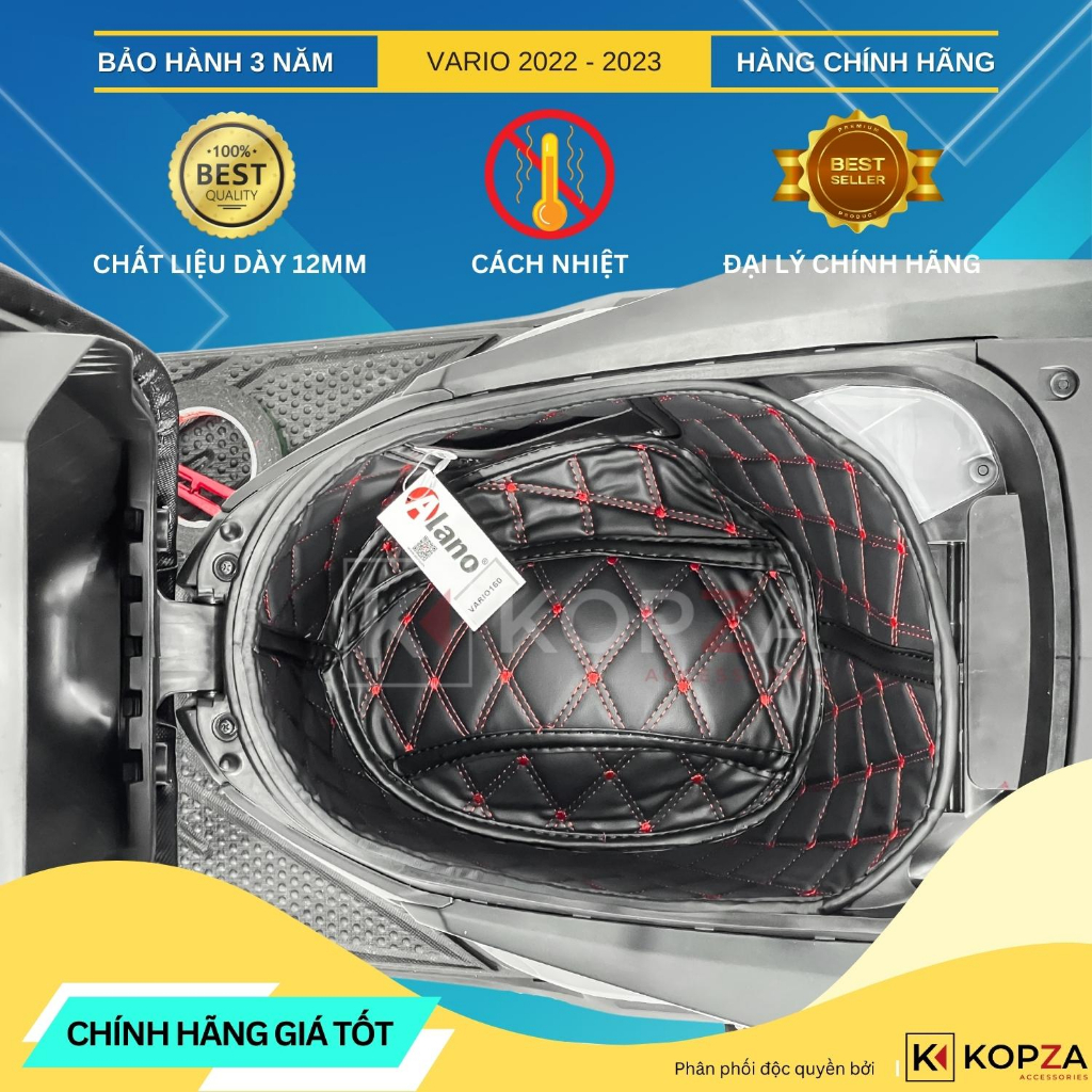 Thảm Lót Cốp Xe Máy Da 5D KOPZA xe Honda PCX/ Lead/ Vario/ Click/ ADV/ Future/ Freeway chống sốc, chống thấm nước, tránh