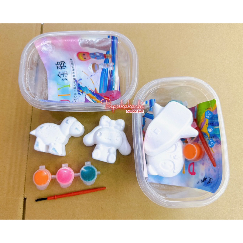 Bộ Tô Tượng Mini Siêu Cưng Kèm Vỉ Màu Và Cọ Tô