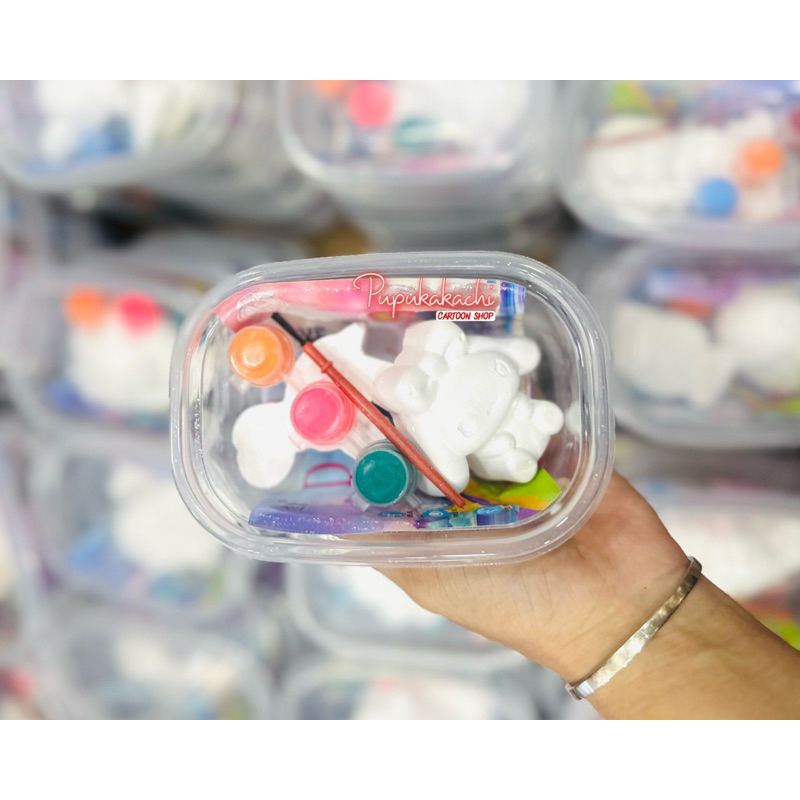 Bộ Tô Tượng Mini Siêu Cưng Kèm Vỉ Màu Và Cọ Tô