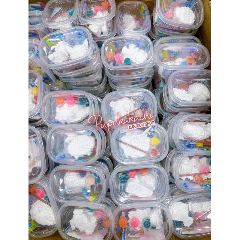 Bộ Tô Tượng Mini Siêu Cưng Kèm Vỉ Màu Và Cọ Tô