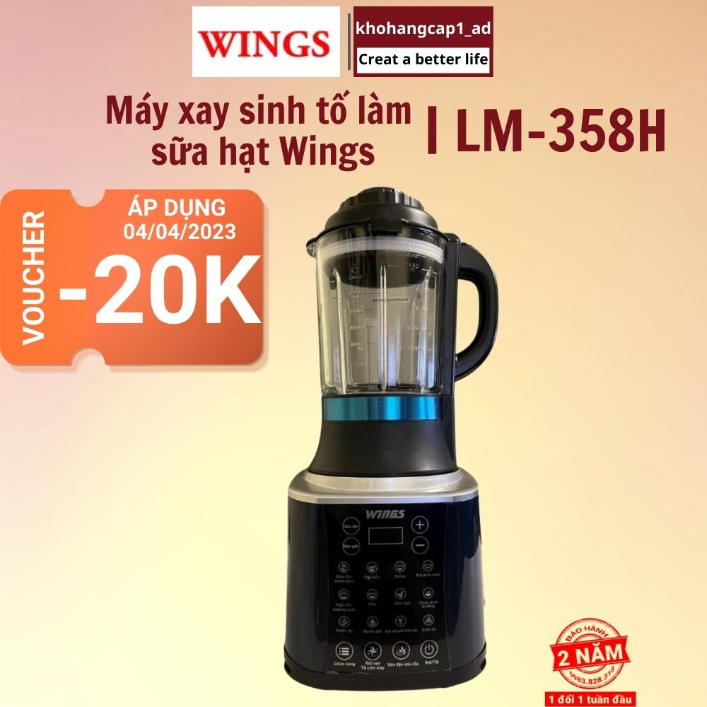 Máy nấu sữa hạt, xay nấu đa năng, làm sinh tố, sữa đậu nành Wings – Bản Tiếng Việt BH 01 năm