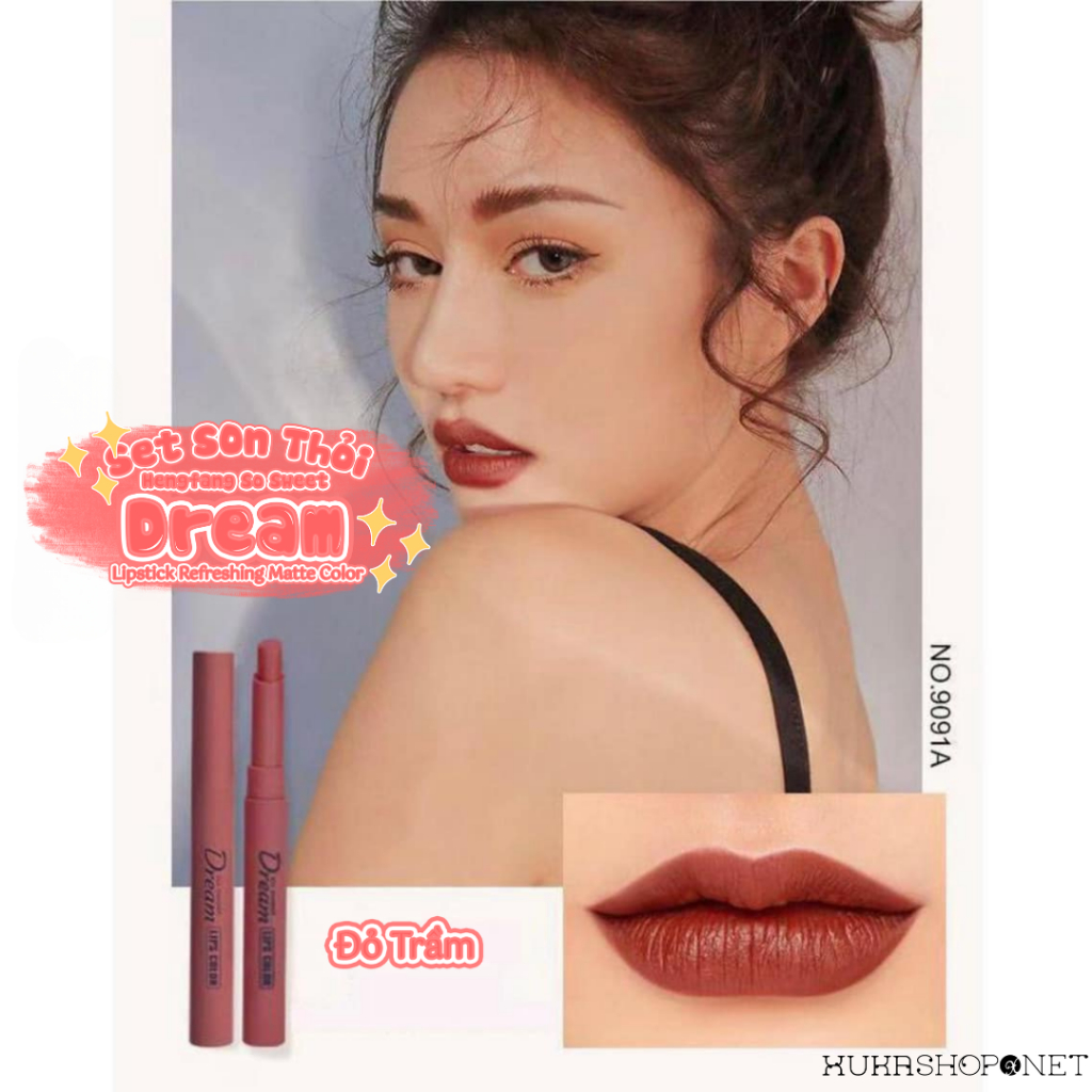 Set Son Hengfang So Sweet Dream Lipstick Refreshing Matte Color 6 cây siêu mịn lâu trôi