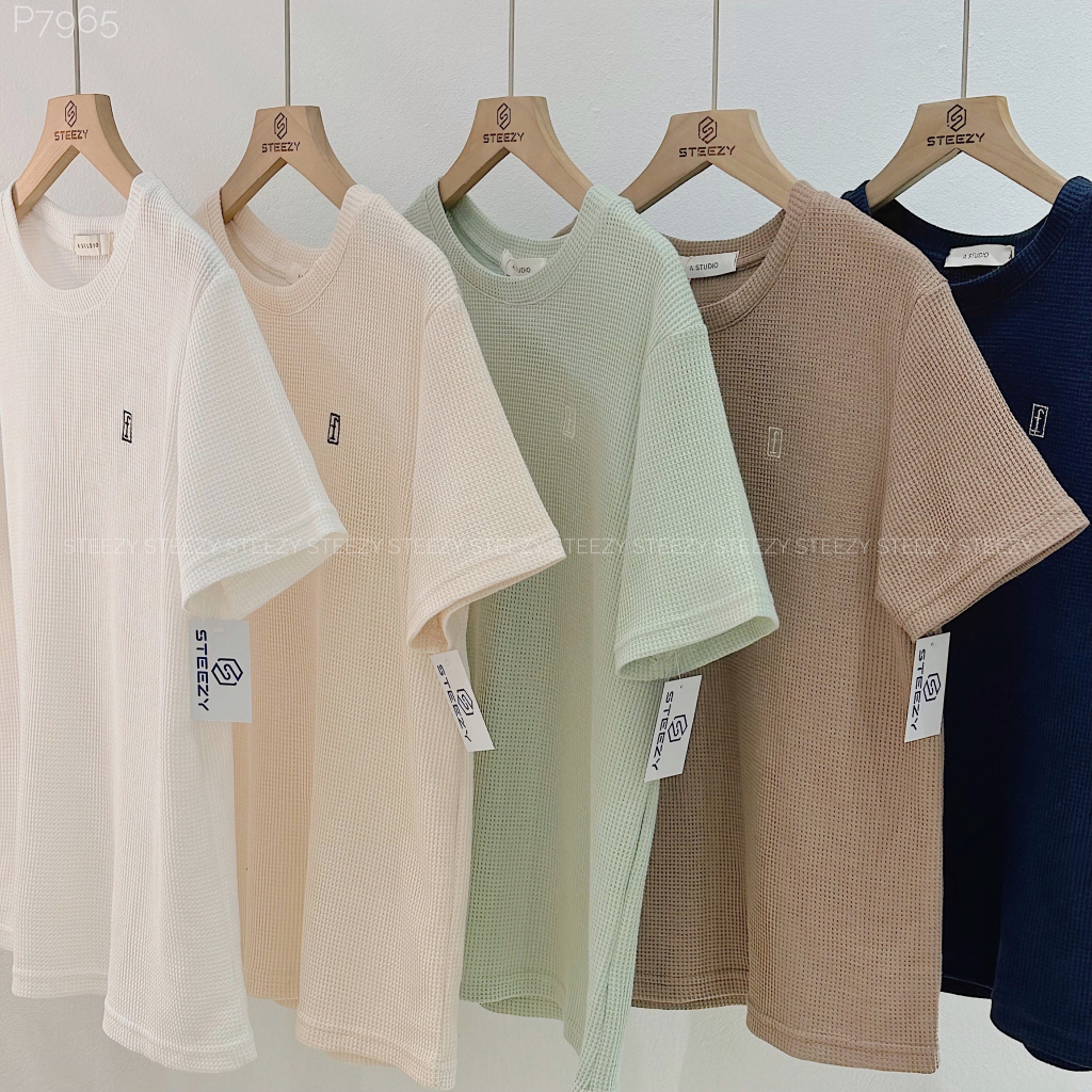 Áo BABYTEE thun tổ ong thêu chữ F form vừa (Có sẵn/ảnh thật)