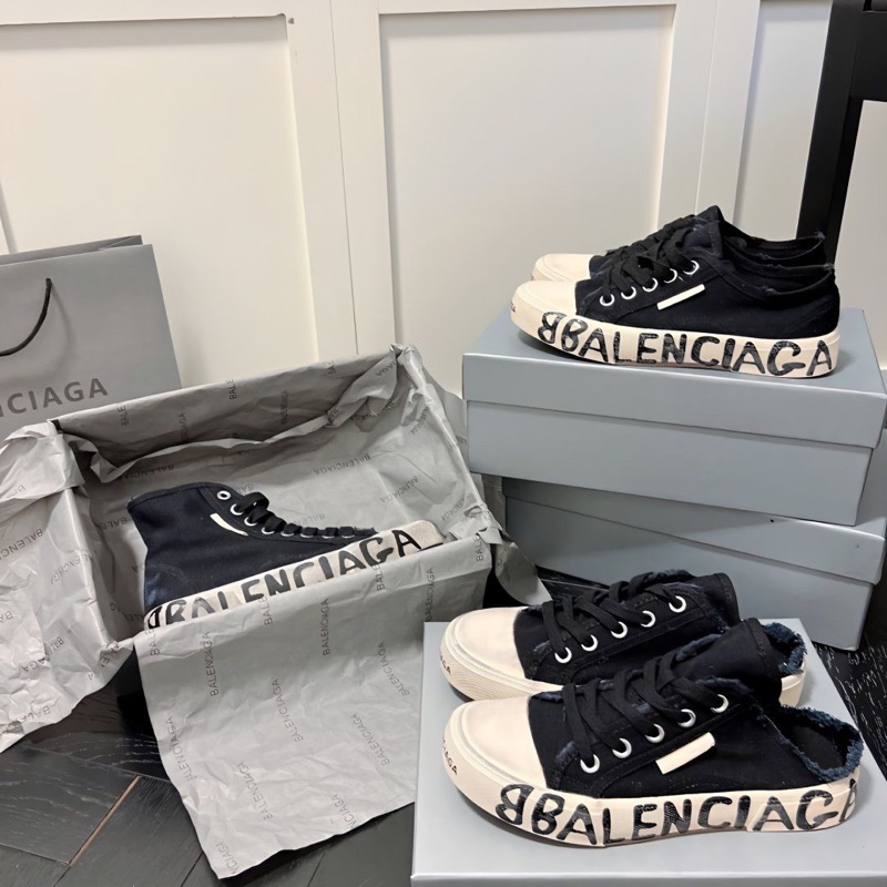 Giày Thể Thao Sneaker Balen Đế Bệt Cao Cổ Ngắn Cổ Mẫu Mới
