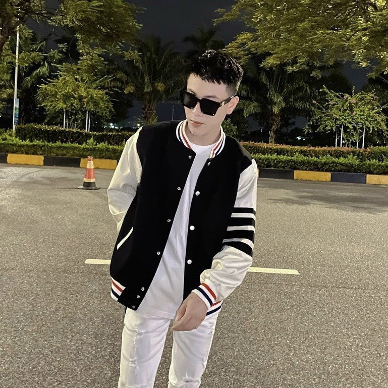 Áo Khoác Nam - Áo Khoác Nhẹ Chất Nỉ Cao Cấp 2 Lớp DR777RITA  Logo Sọc tay DRMT