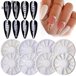 Set ngọc trai nửa trang trí móng