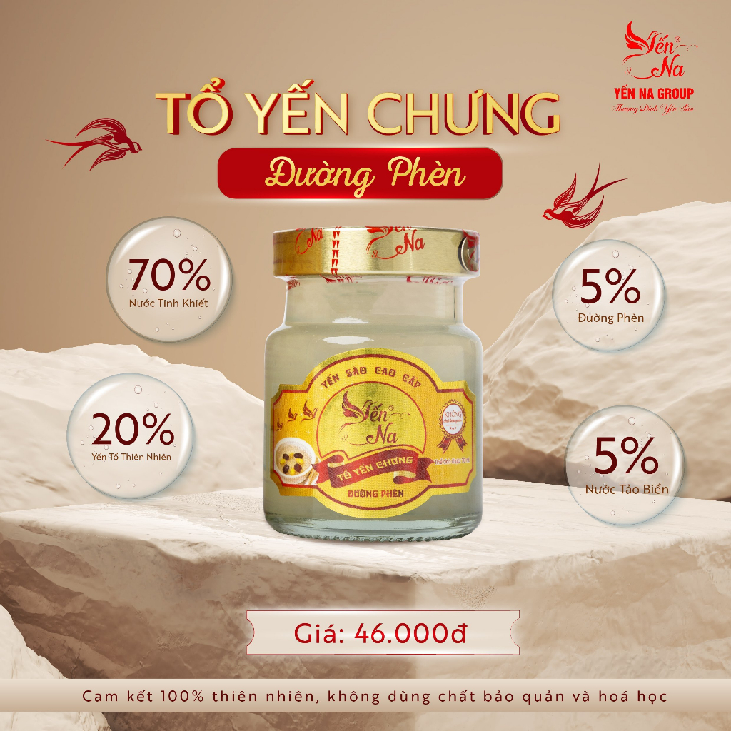Yến hũ chưng sẵn vị đường phèn - YẾN NA