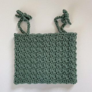 Thera Crochet-áo croptop cột dây vai basic