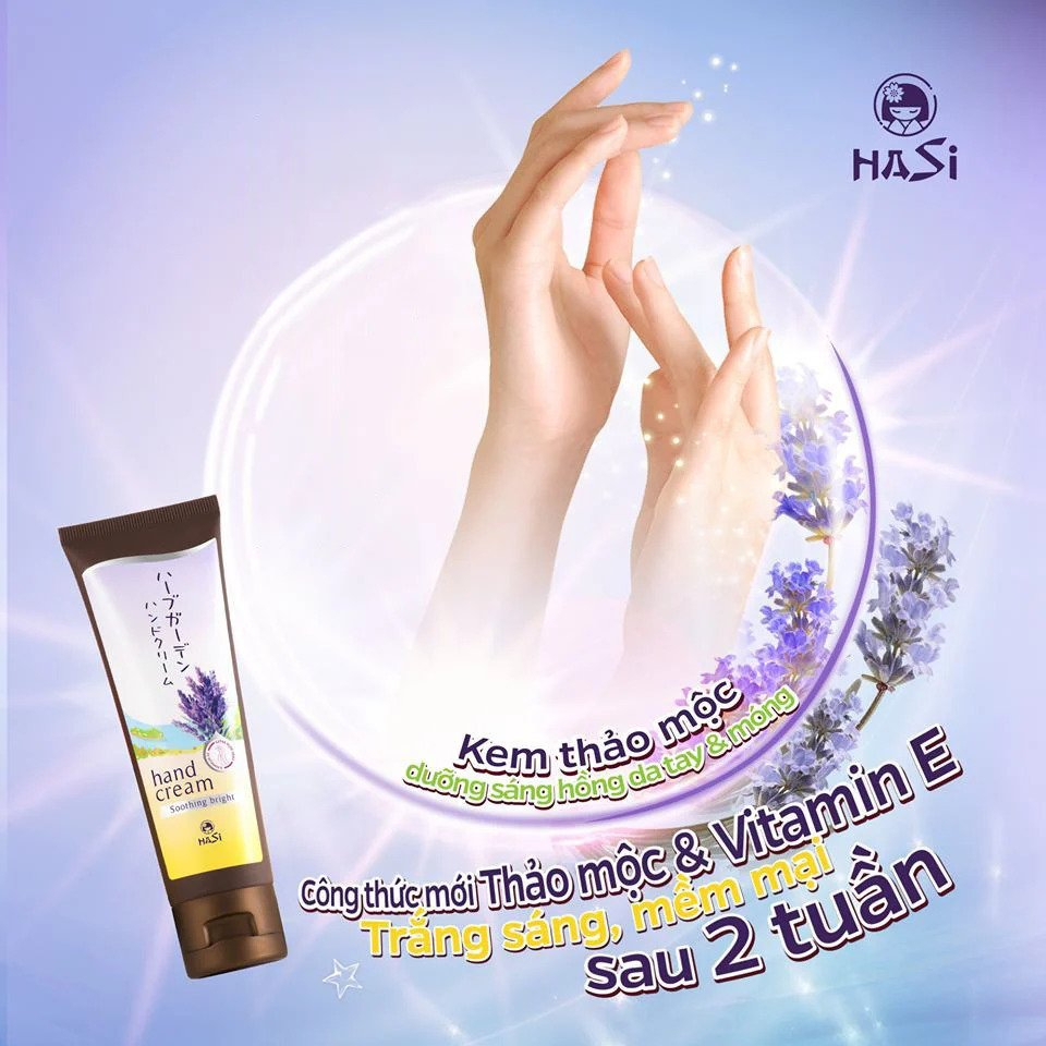 Kem Thảo Mộc Hasi Habugaden Dưỡng Sáng Hồng Da Tay Và Móng 80g