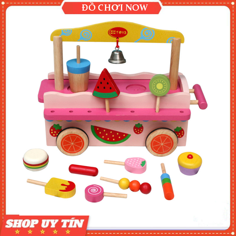 Đồ chơi nhập vai Xe bán kem cho bé - Gian hàng cho bé - Đồ chơi gỗ Winwintoys