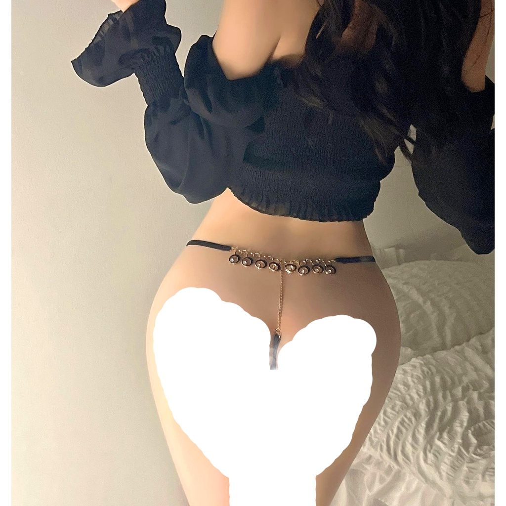 Quần lót lọt khe chuỗi xích phối bikini gợi cảm