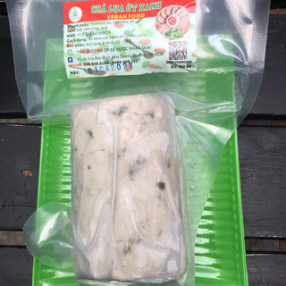 [Vegan Food] CHẢ LỤA ỚT XANH THUẦN CHAY - 500GR - CHẢ CHAY NGON (CHỈ GIAO HCM)