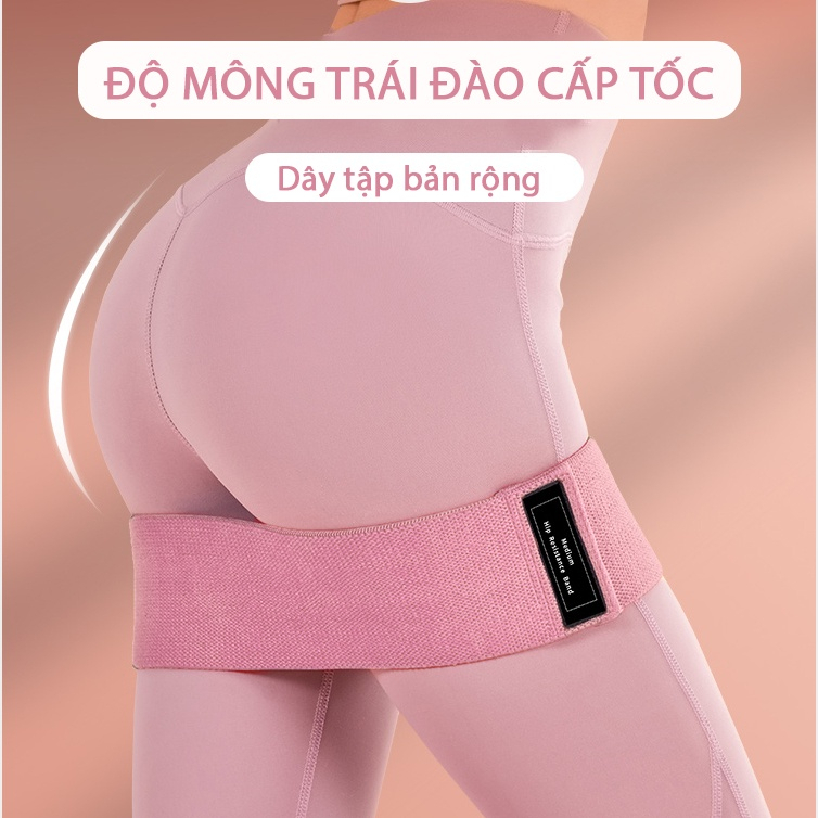 Dây kháng lực MiniBand Bộ 3 dây YOGA QG, Đa Năng Hỗ Trợ Tập Yoga, Tập Mông, Tập Chân, Thể Dục, Thể Hình