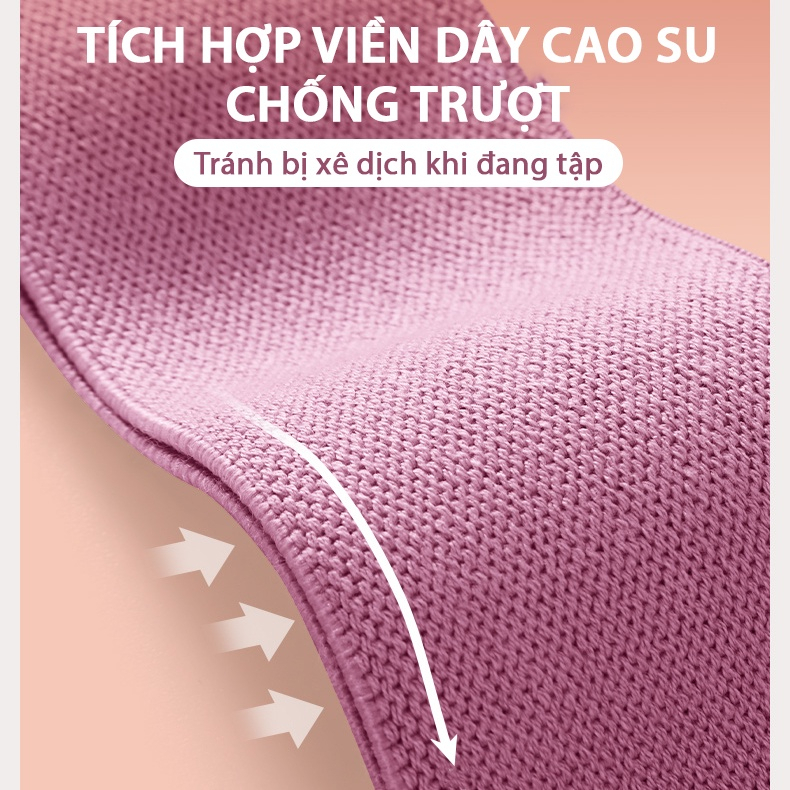 Dây kháng lực MiniBand Bộ 3 dây YOGA QG, Đa Năng Hỗ Trợ Tập Yoga, Tập Mông, Tập Chân, Thể Dục, Thể Hình