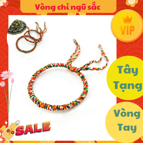 Vòng Tay Chỉ Ngũ Sắc Tây Tạng May Mắn Bình An Trừ Tà - Hàng Loại 1 Chắc Chắn Bền Tốt - SengemstoneJewelry
