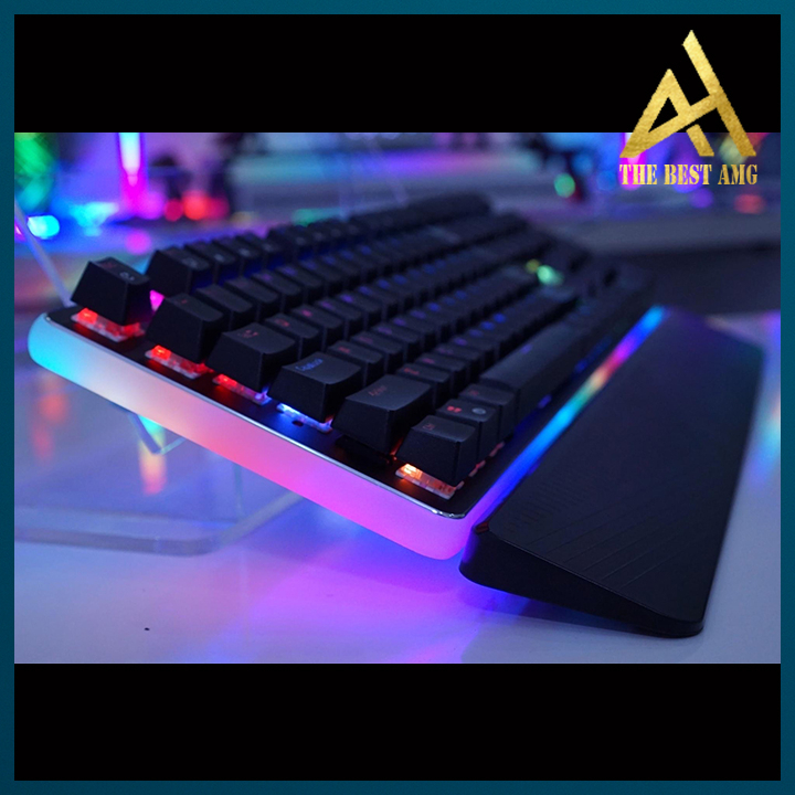 Bàn Phím Gaming Có Dây Led RGB Kèm Kê Tay Royal Kludge RK918 Màu Trắng - Bàn Phím Cơ Máy Tính Laptop Thiết Kế Cực Đẹp