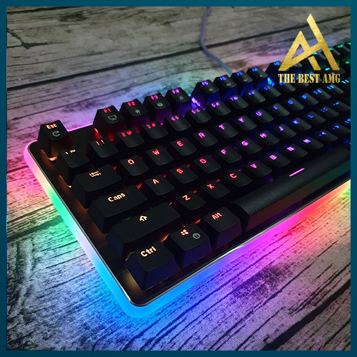 Bàn Phím Gaming Có Dây Led RGB Kèm Kê Tay Royal Kludge RK918 Màu Trắng - Bàn Phím Cơ Máy Tính Laptop Thiết Kế Cực Đẹp