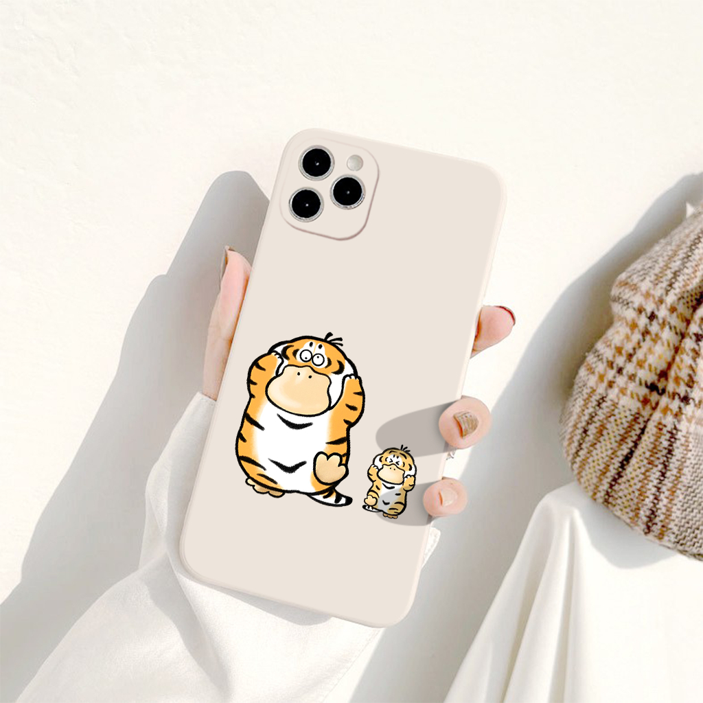 Ốp lưng iphone đôi Hổ vằn mỏ vịt siêu cưng cho 14 13 13pro 13Prm 6 6S 7 8 7Plus 8Plus IX XR XSMAX e5653