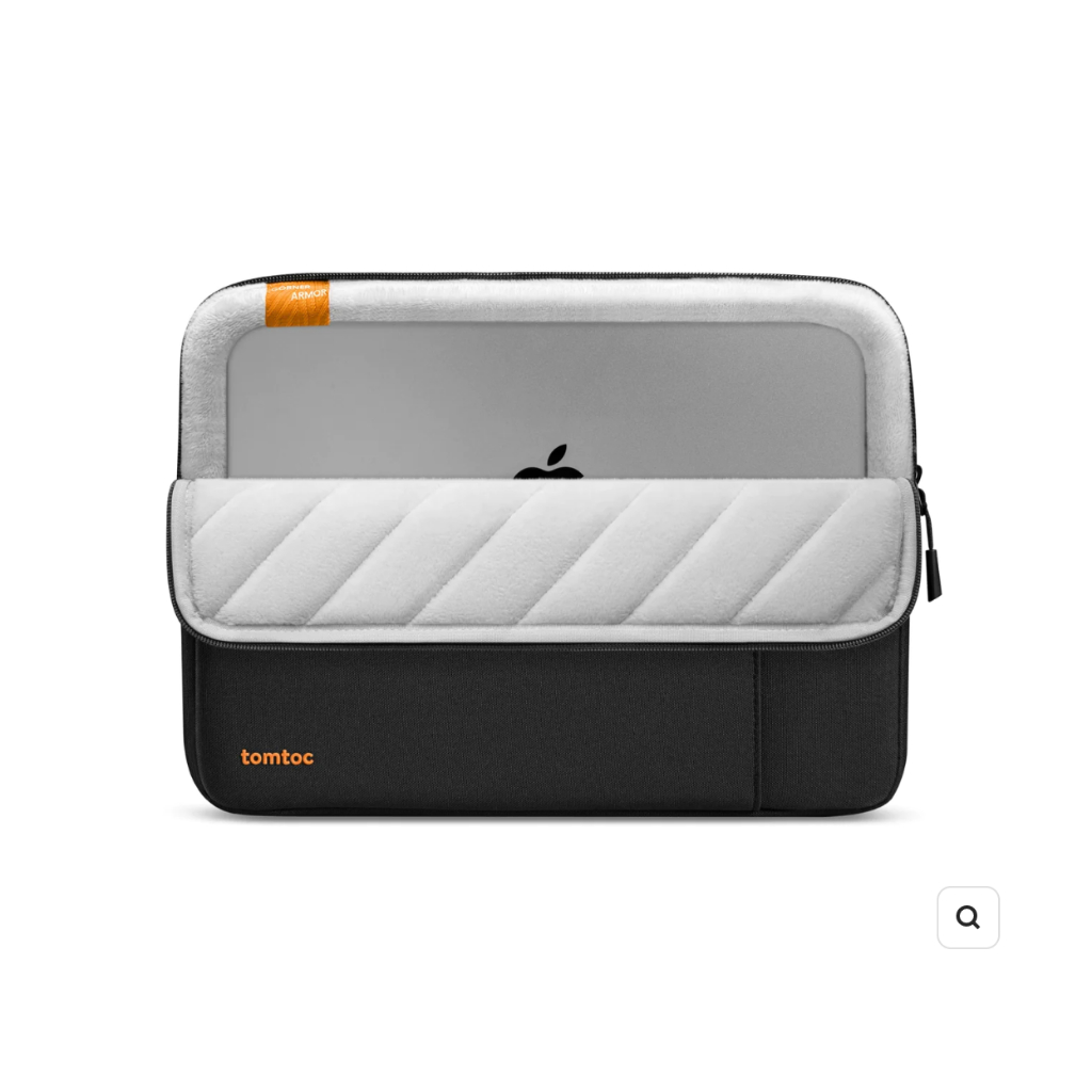 Túi chống sốc TOMTOC 360* Protective kèm túi phụ kiện cho Macbook 13"M1/M2/14” Black-Hàng Chính Hãng