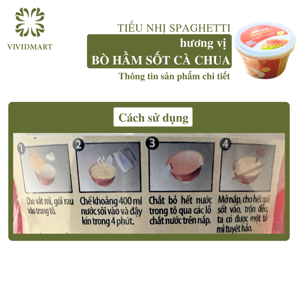 - UNI PRESIDENT - Mì Tiểu Nhị tô Spaghetti 2 vị: Bò sốt chua cay  và Bò hầm sốt cà chua