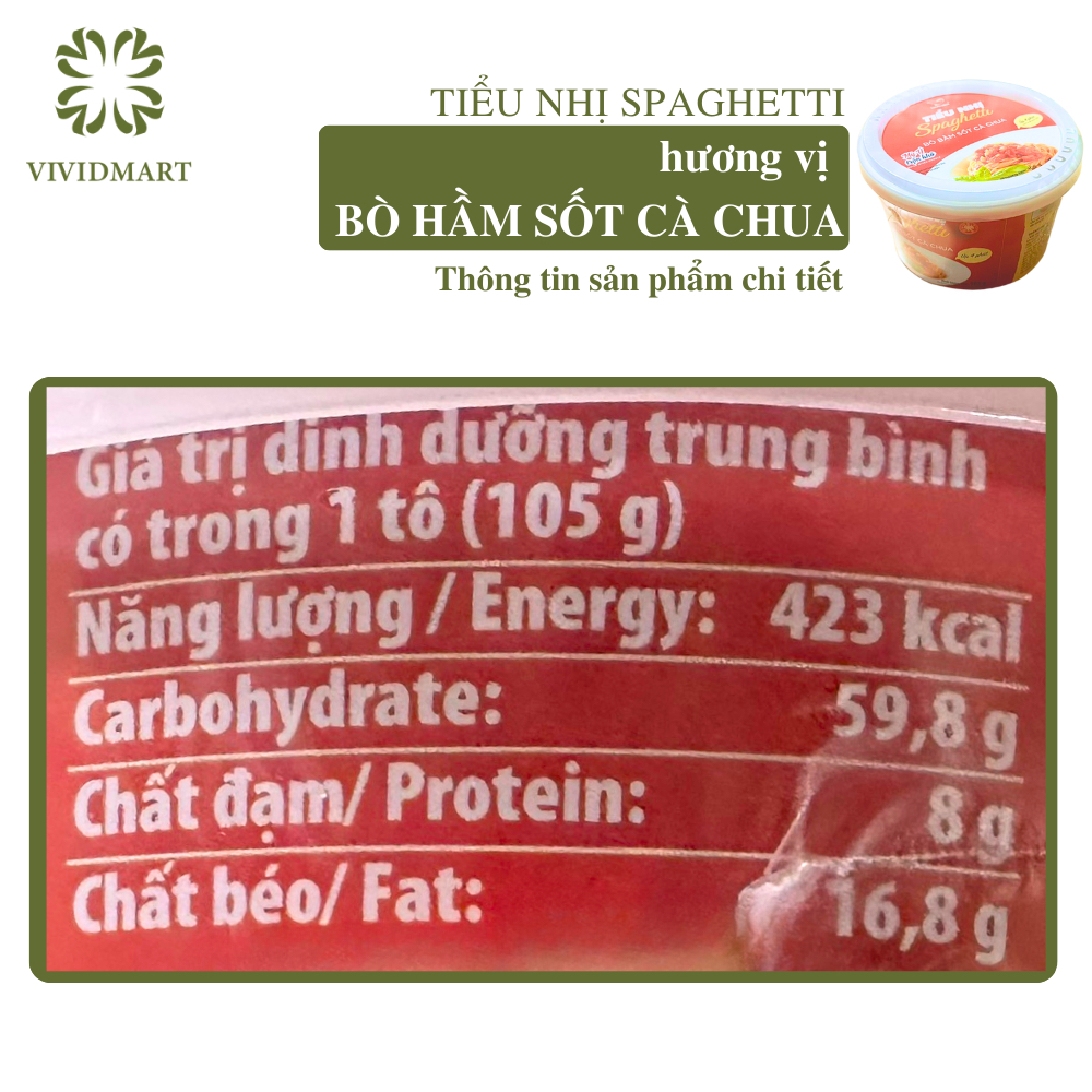 - UNI PRESIDENT - Mì Tiểu Nhị tô Spaghetti 2 vị: Bò sốt chua cay  và Bò hầm sốt cà chua