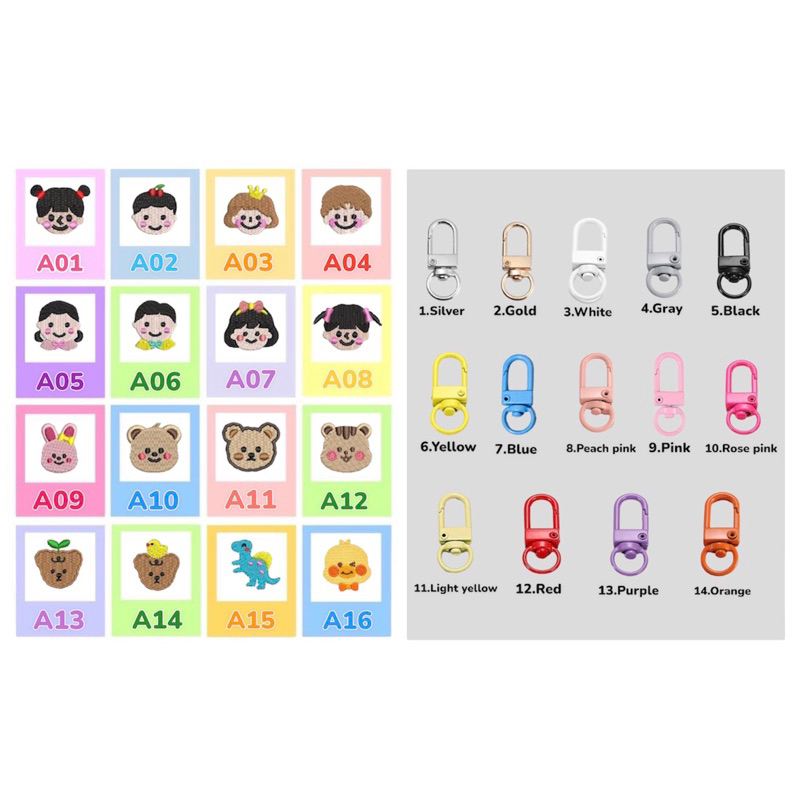 Name tag tròn thêu tên bé chống thất lạc siêu dễ thương