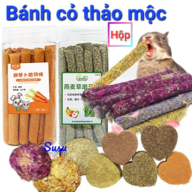 Bánh cỏ thảo mộc cho Thỏ, Bọ và Chinchilla, Hamster