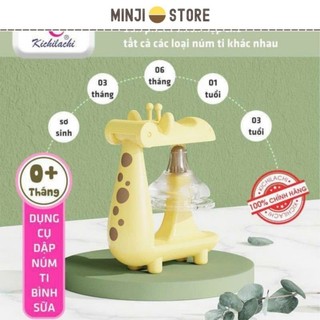 Bộ dụng cụ dập lỗ núm ti Kichi lachi, dập lỗ núm ti bình sữa, bấm núm ti - minjii