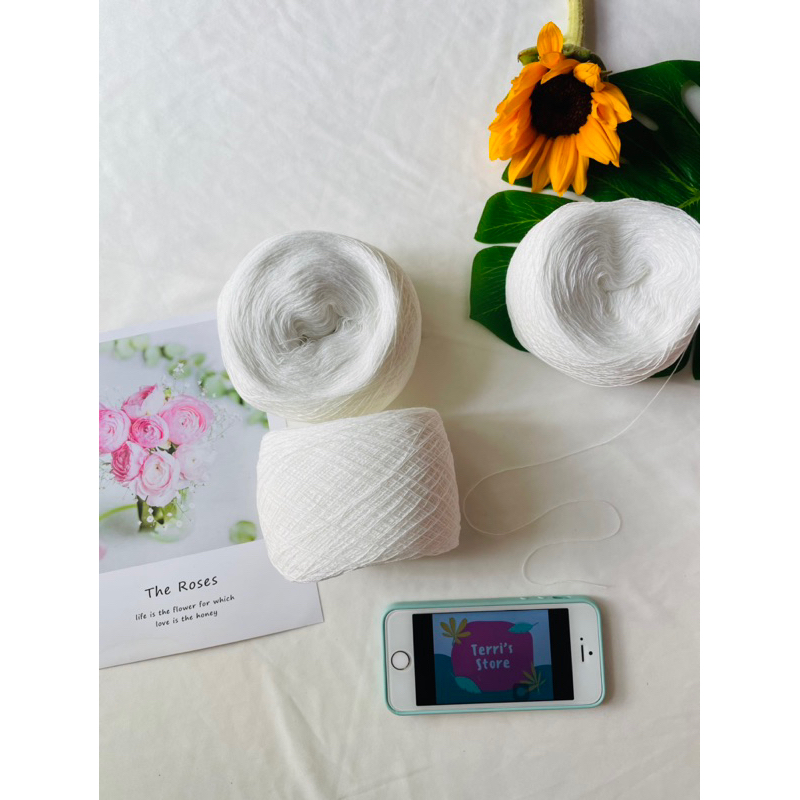 Yarn - Sợi Cotton Hàn  - Cuộn từ ~85gram ~ 95gram  - Size sợi mảnh từ 0.2mm đến 0.6mm